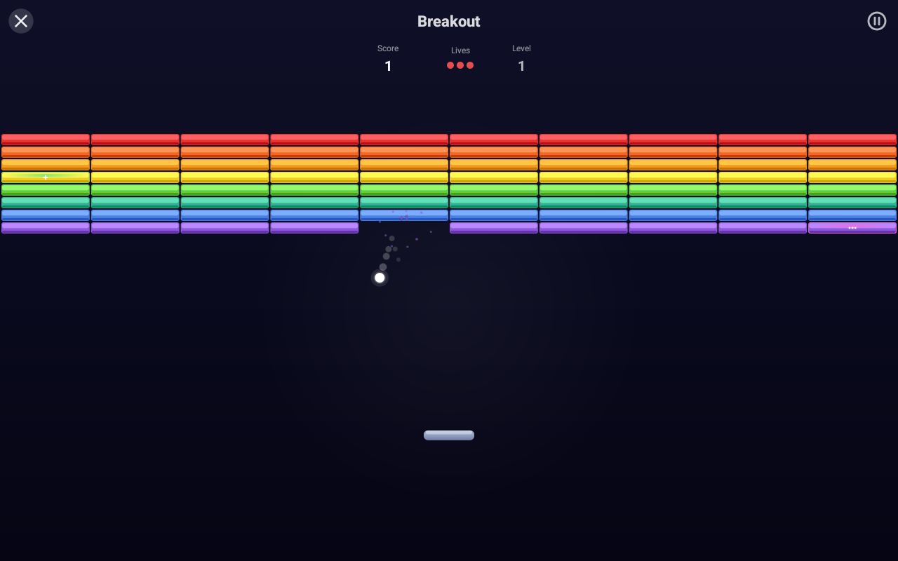 Breakout — Android (Material) · Tablet