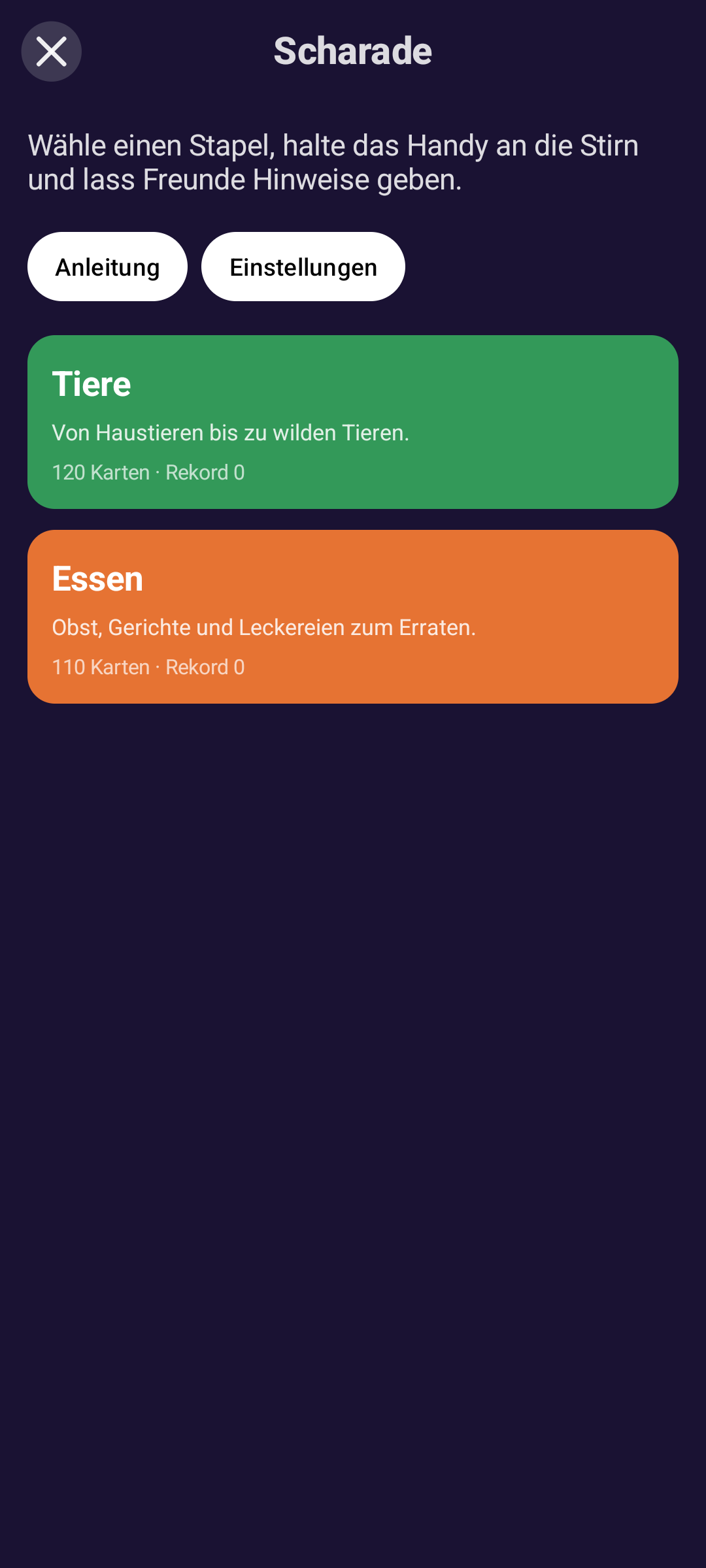 Scharade — Android (Material) · Phone