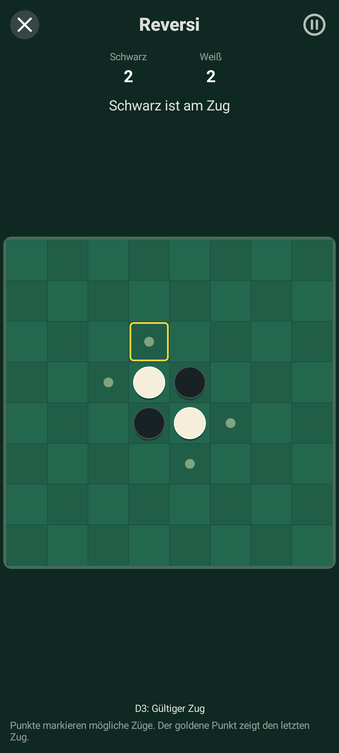 Reversi — Android (Material) · Phone