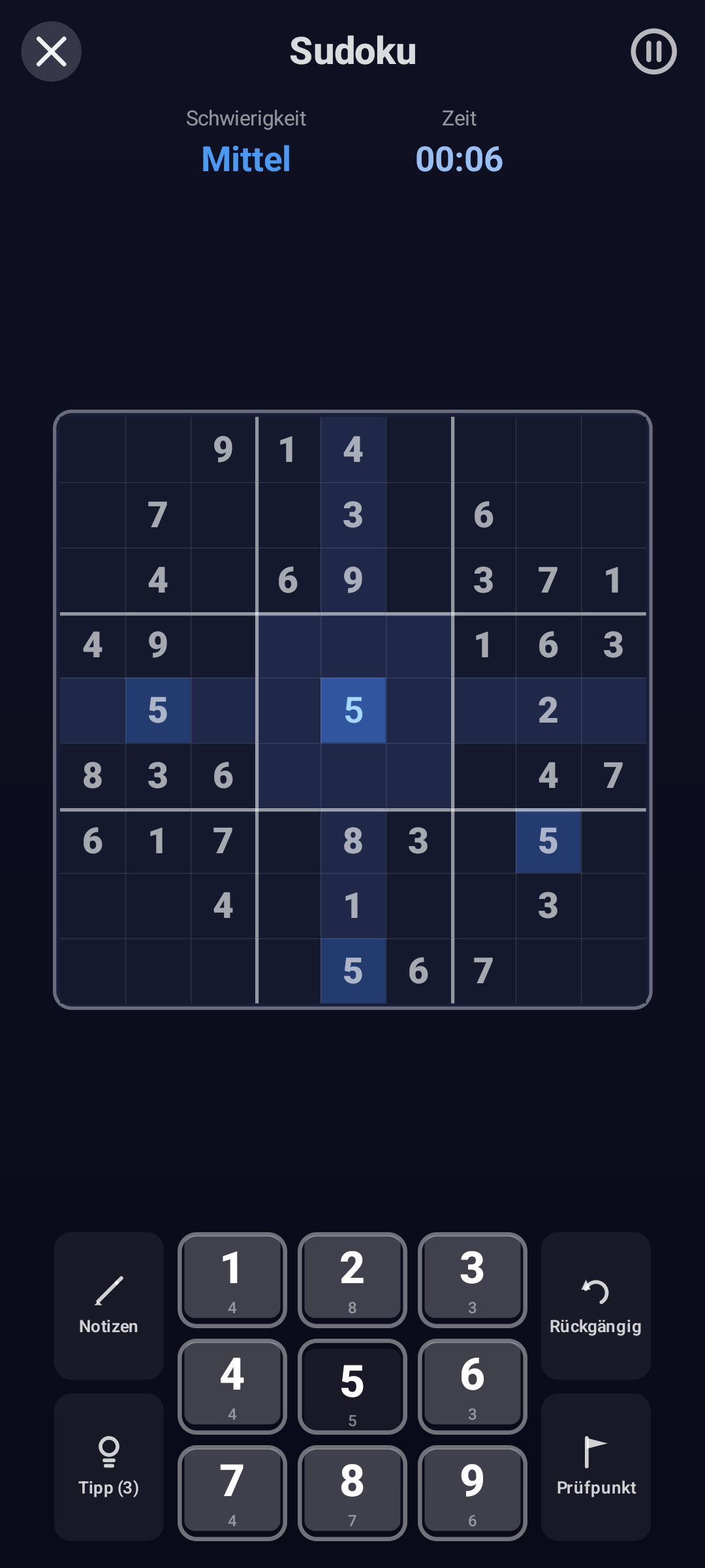Sudoku — Android (Material) · Phone
