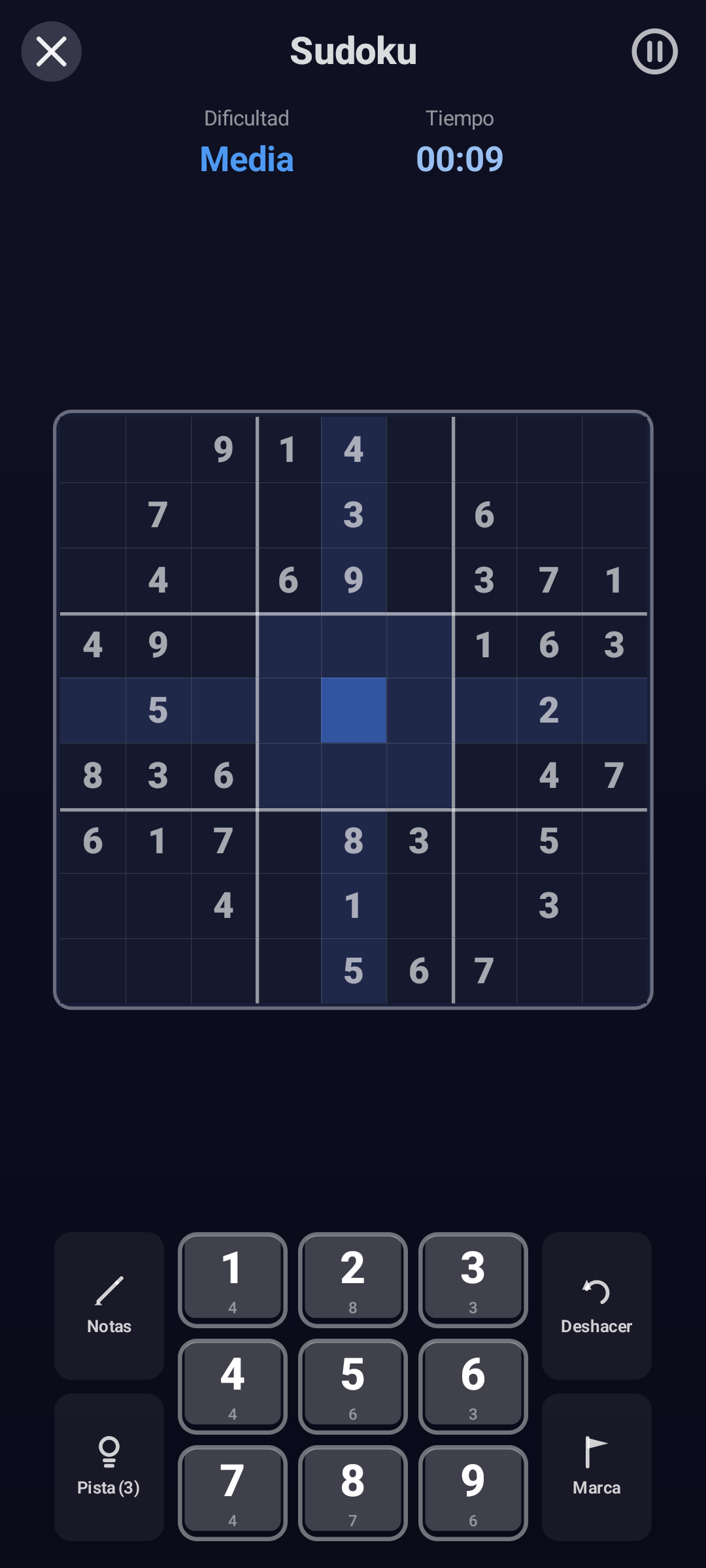 Sudoku — Android (Material) · Phone