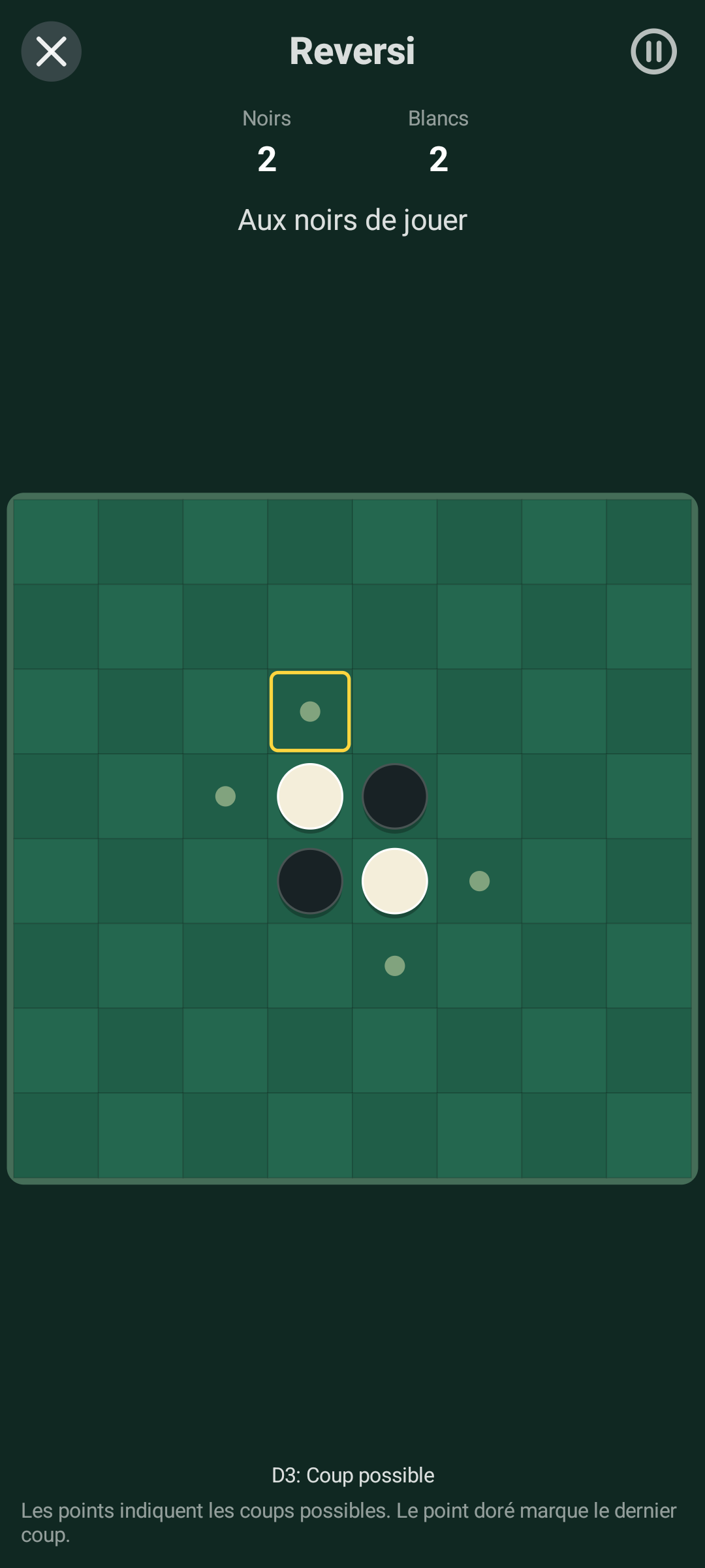 Reversi — Android (Material) · Phone