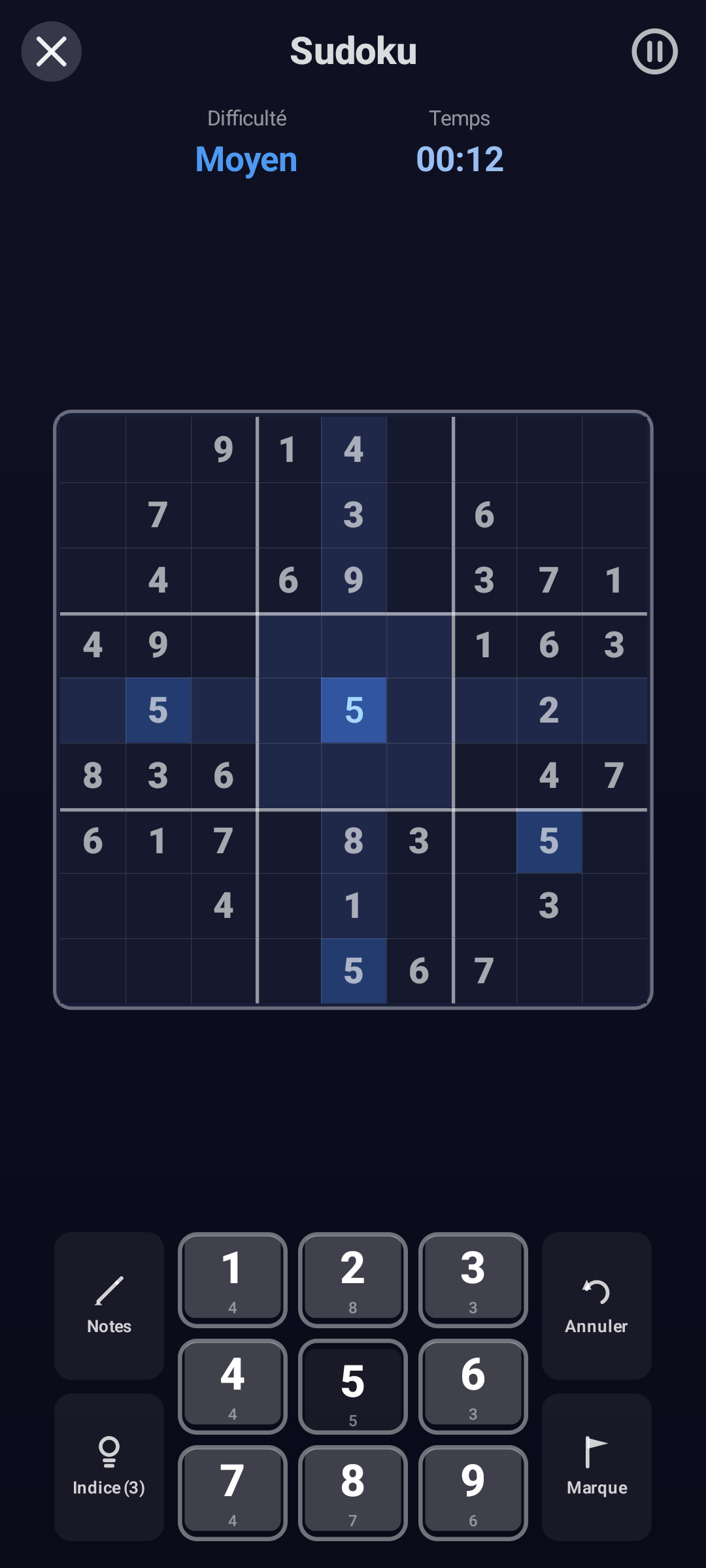 Sudoku — Android (Material) · Phone