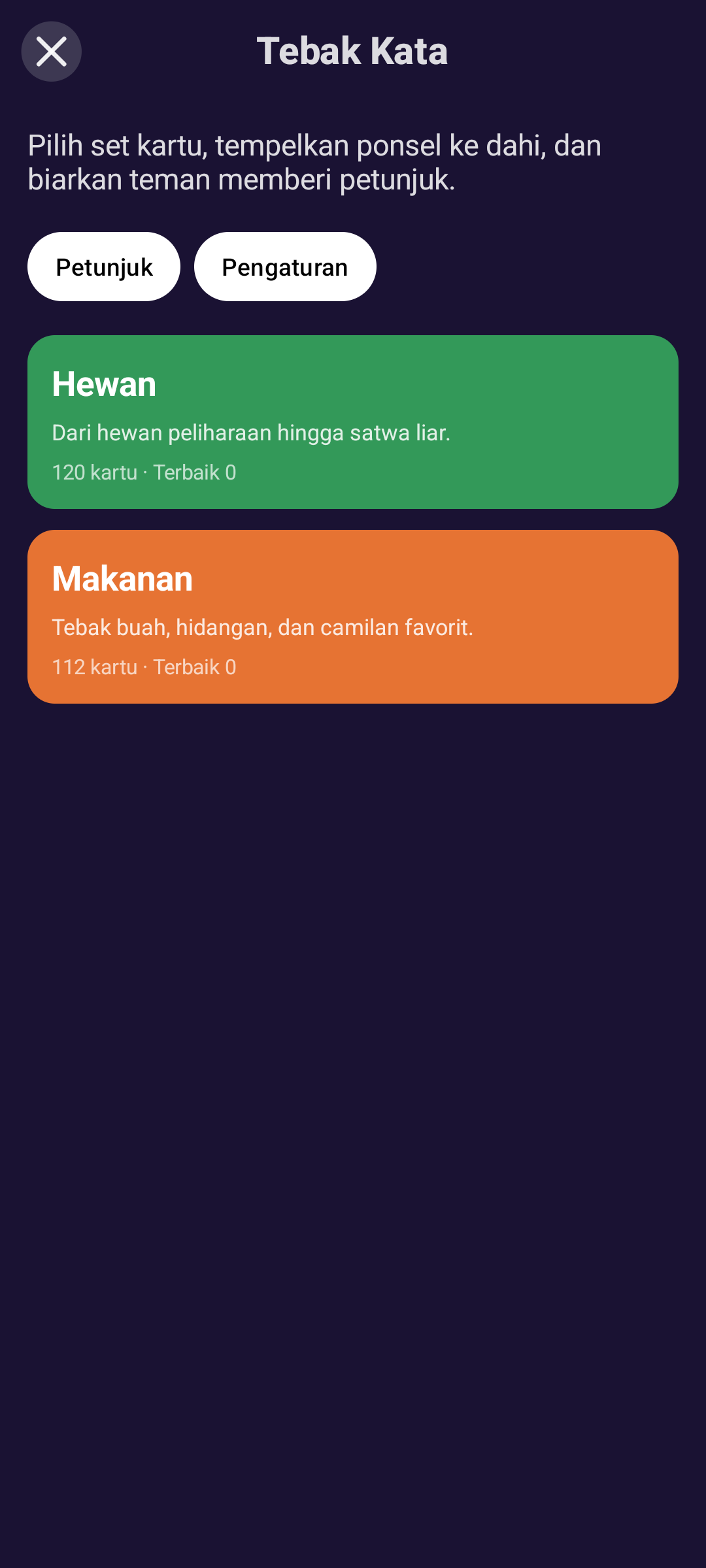 Tebak Kata — Android (Material) · Phone