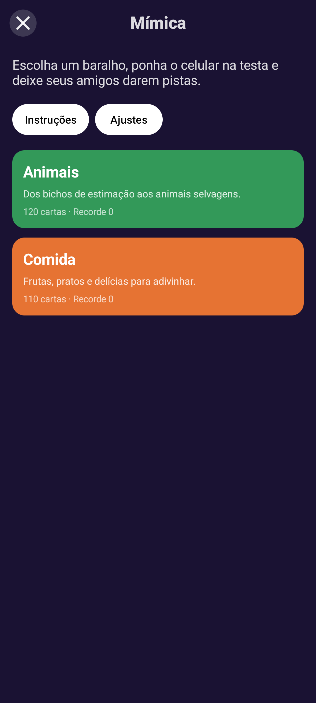Mímica — Android (Material) · Phone