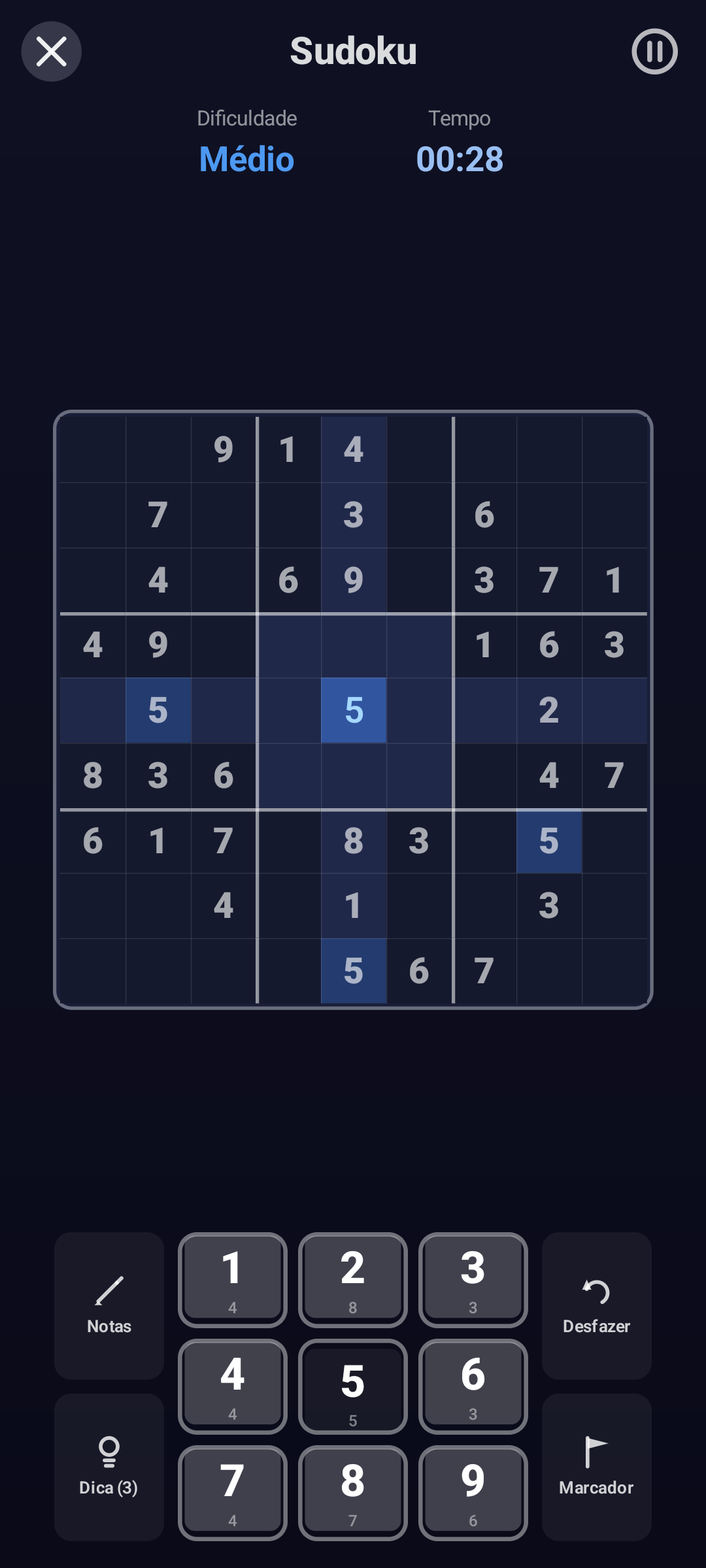 Sudoku — Android (Material) · Phone