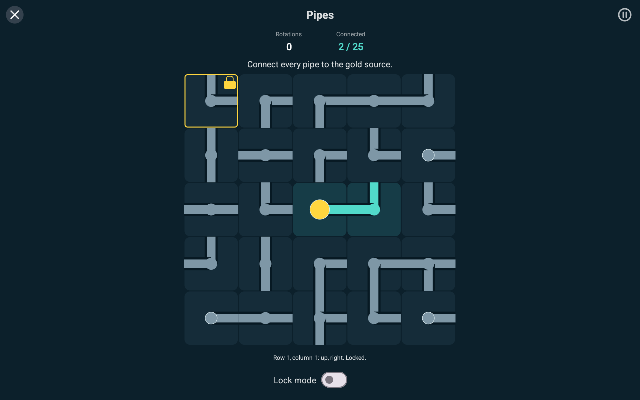 Pipes Locked, Android Tablet
