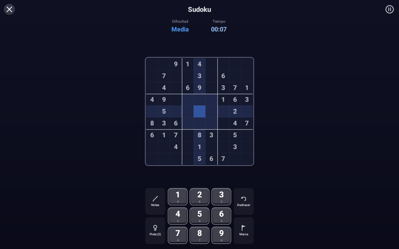 Sudoku — Android (Material) · Tablet