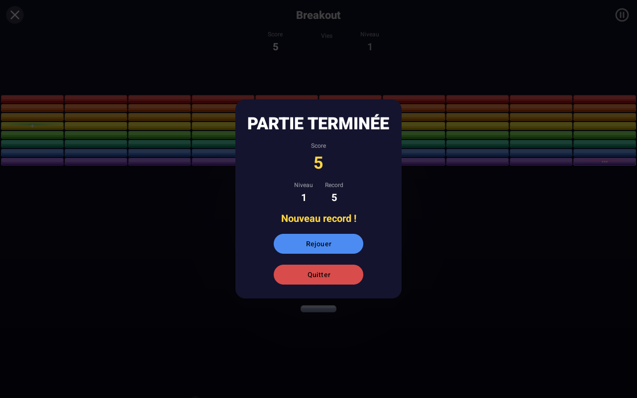Breakout — Android (Material) · Tablet