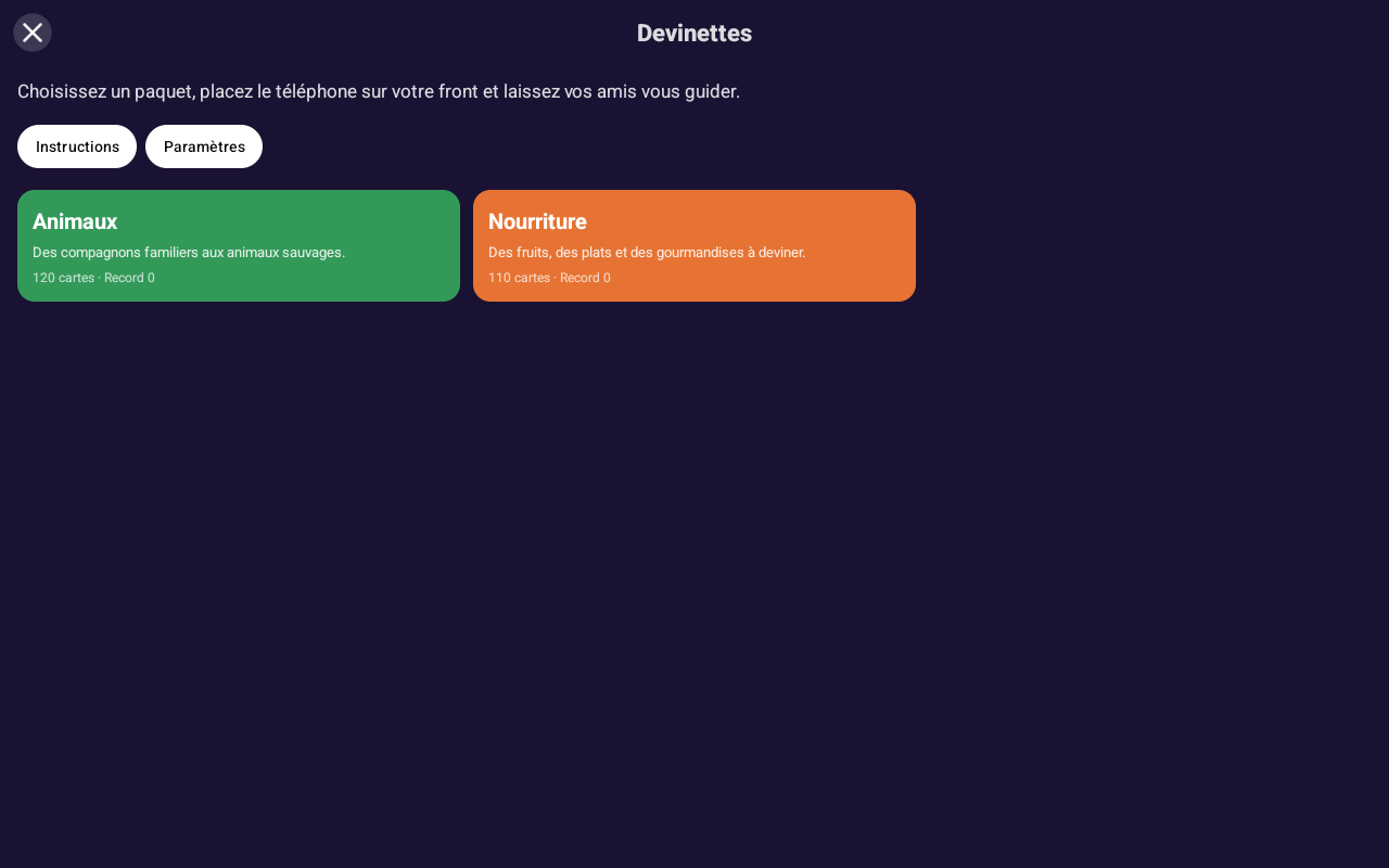 Devinettes — Android (Material) · Tablet