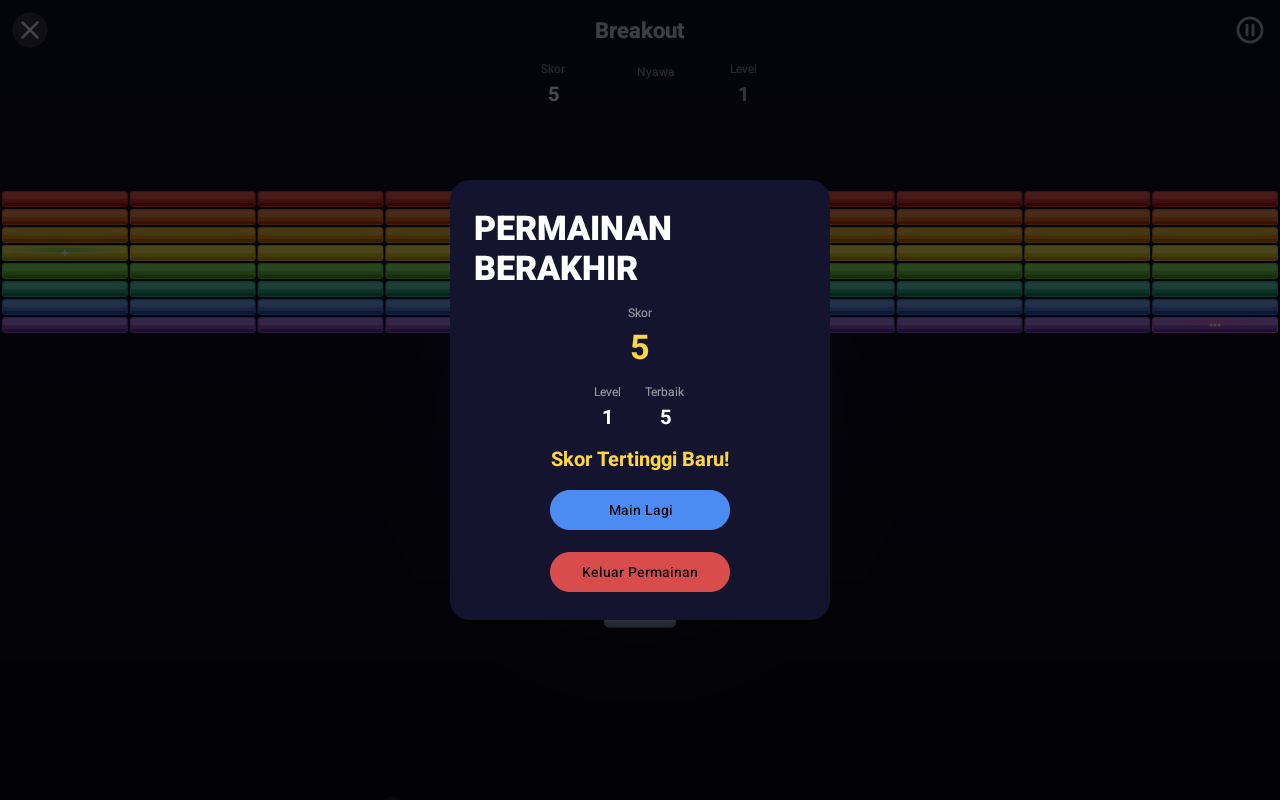 Breakout — Android (Material) · Tablet