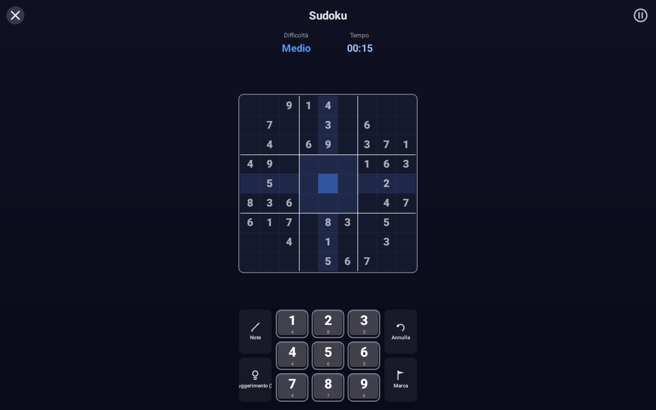 Sudoku — Android (Material) · Tablet