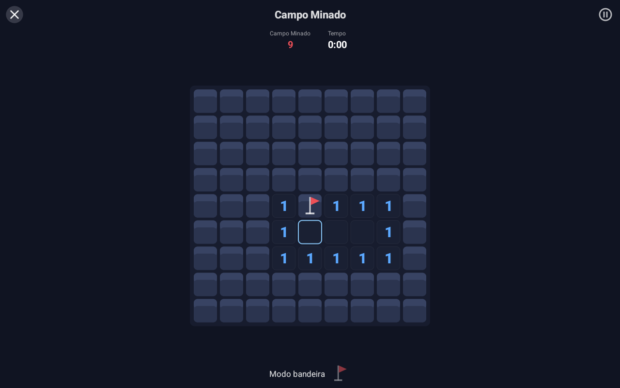 Campo Minado — Android (Material) · Tablet