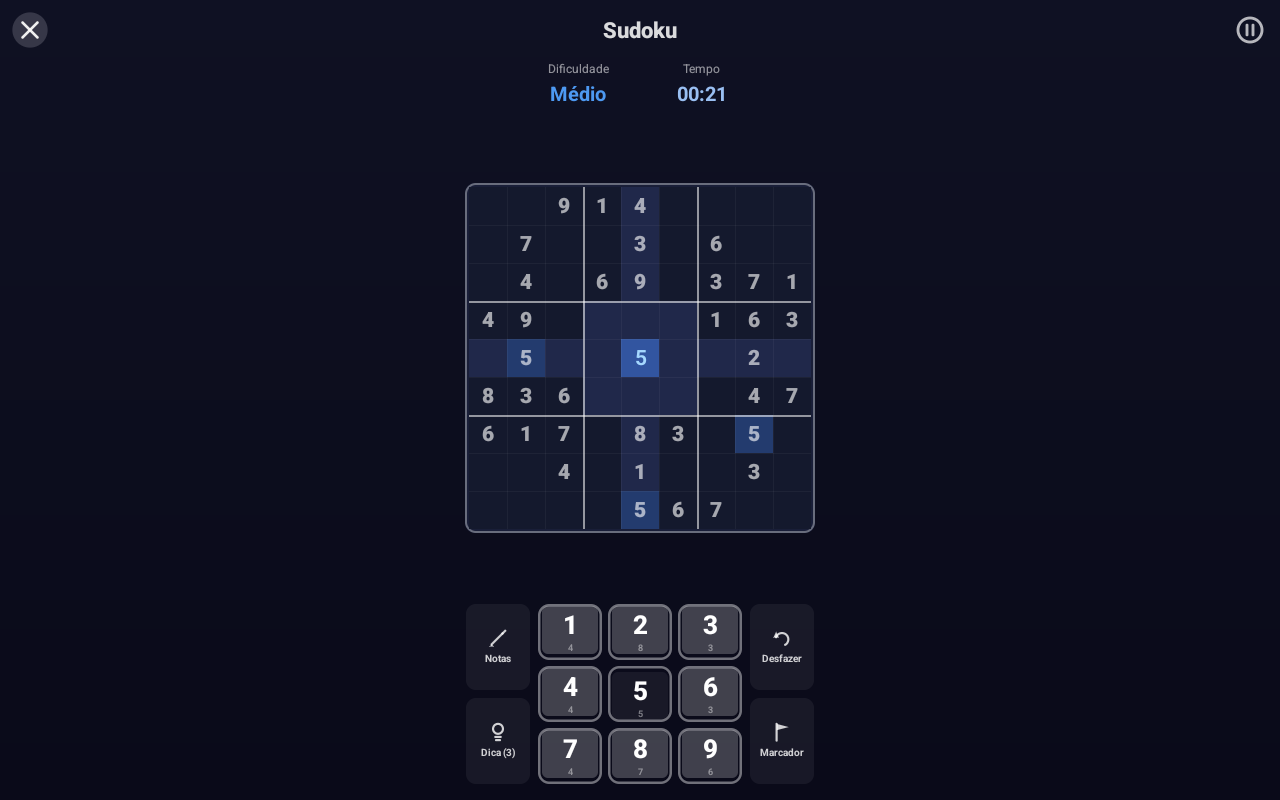 Sudoku — Android (Material) · Tablet