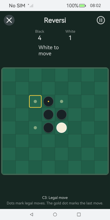 Reversi Two Players, HarmonyOS ArkUI