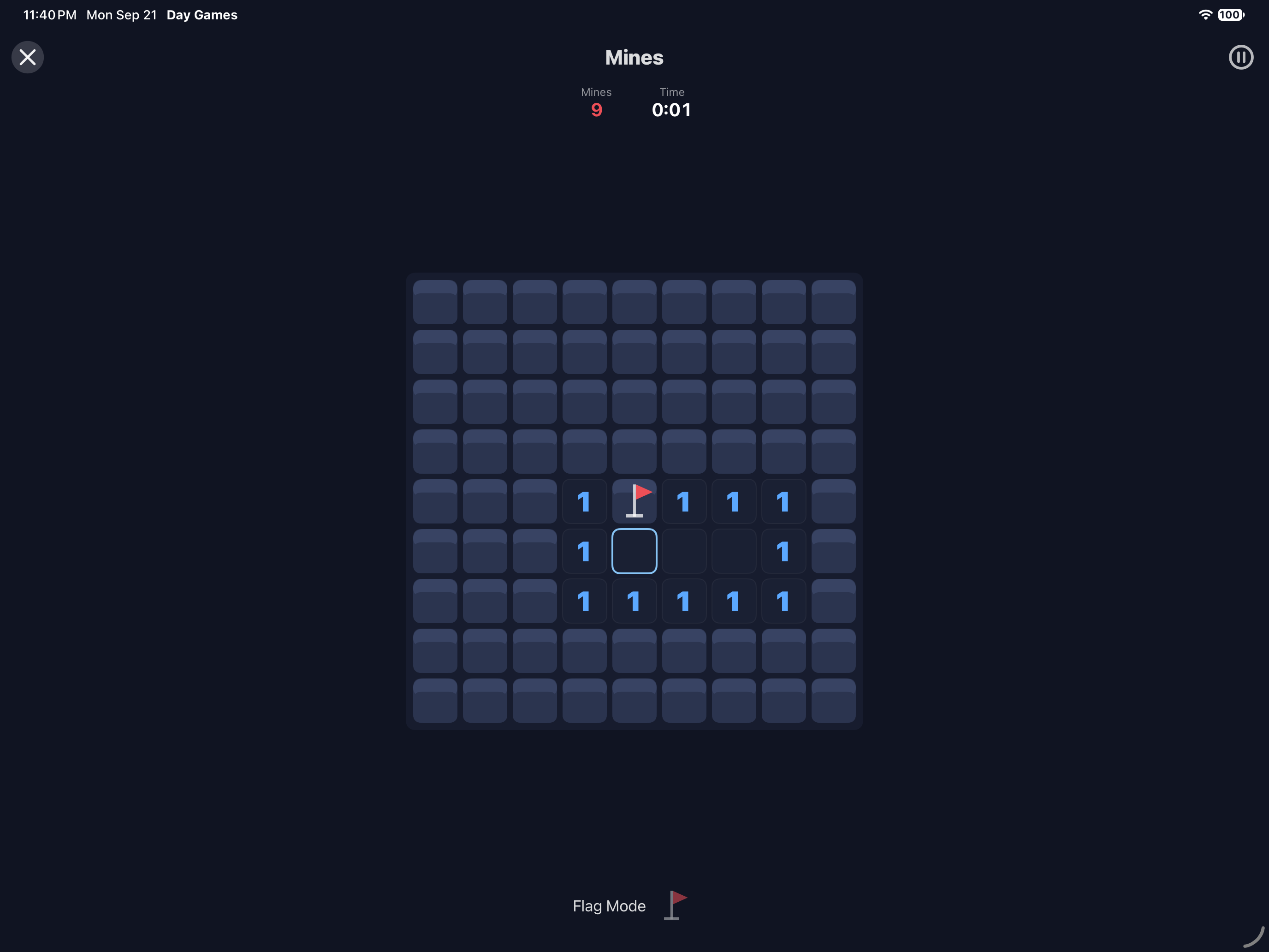 Mines, iOS iPad