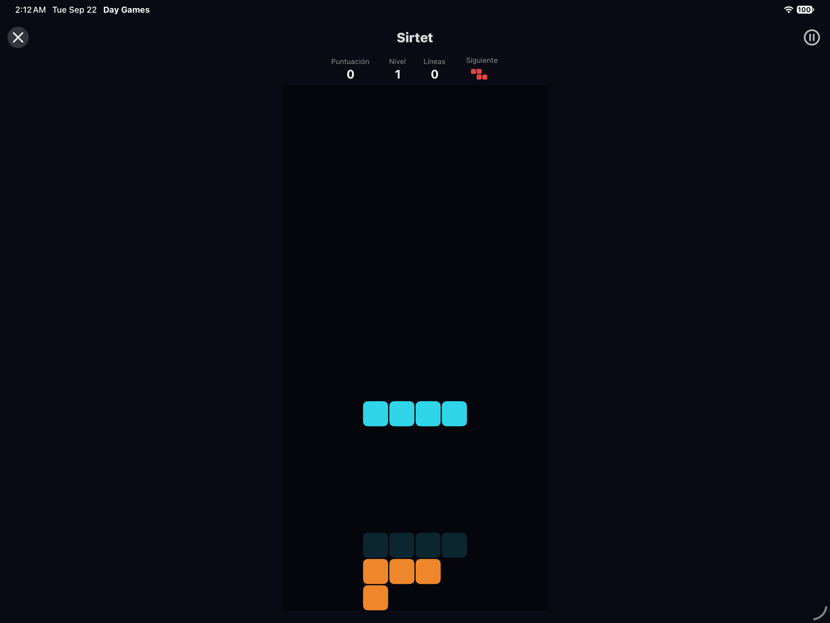 Sirtet — iOS (UIKit) · iPad