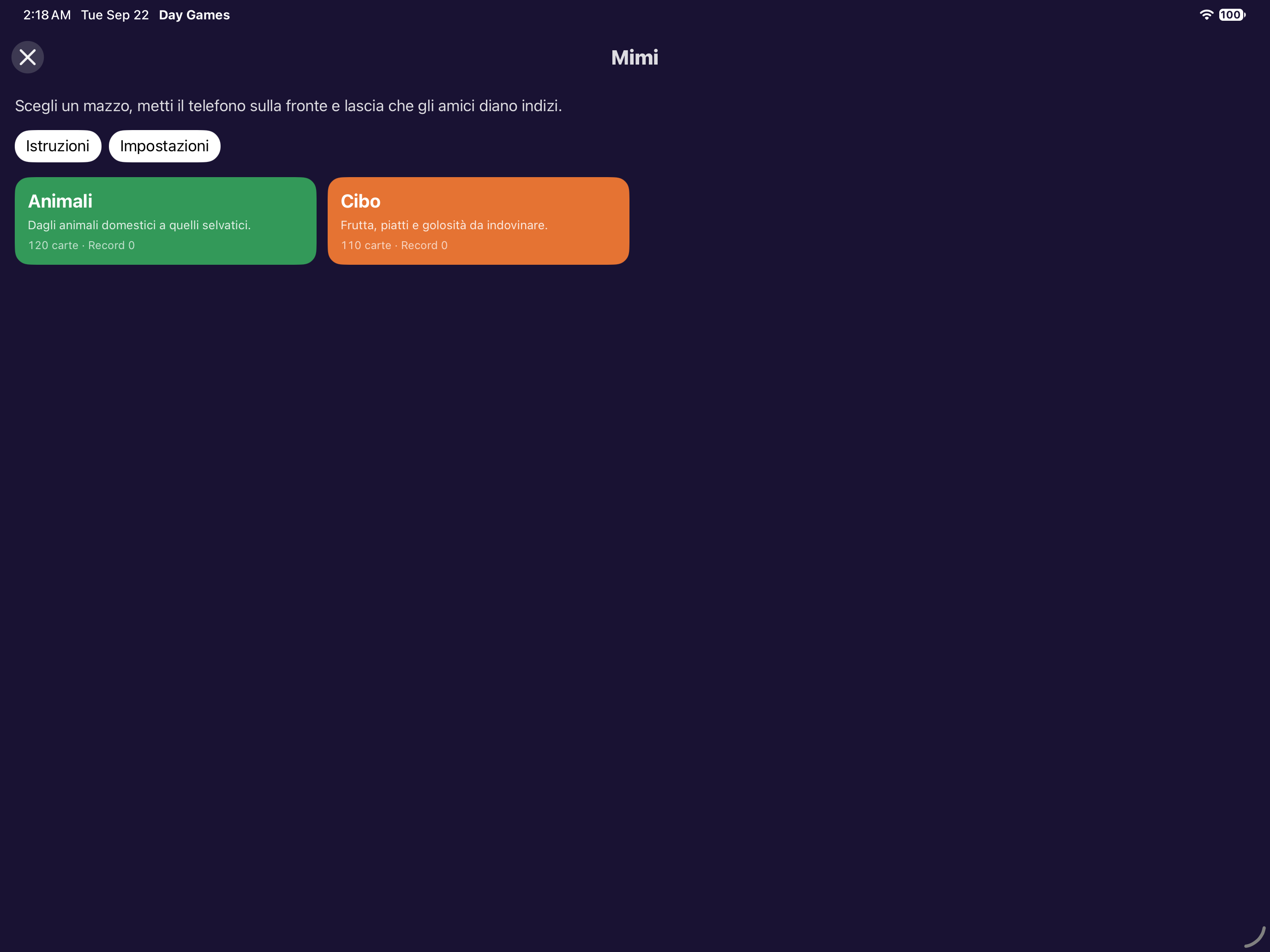 Mimi — iOS (UIKit) · iPad