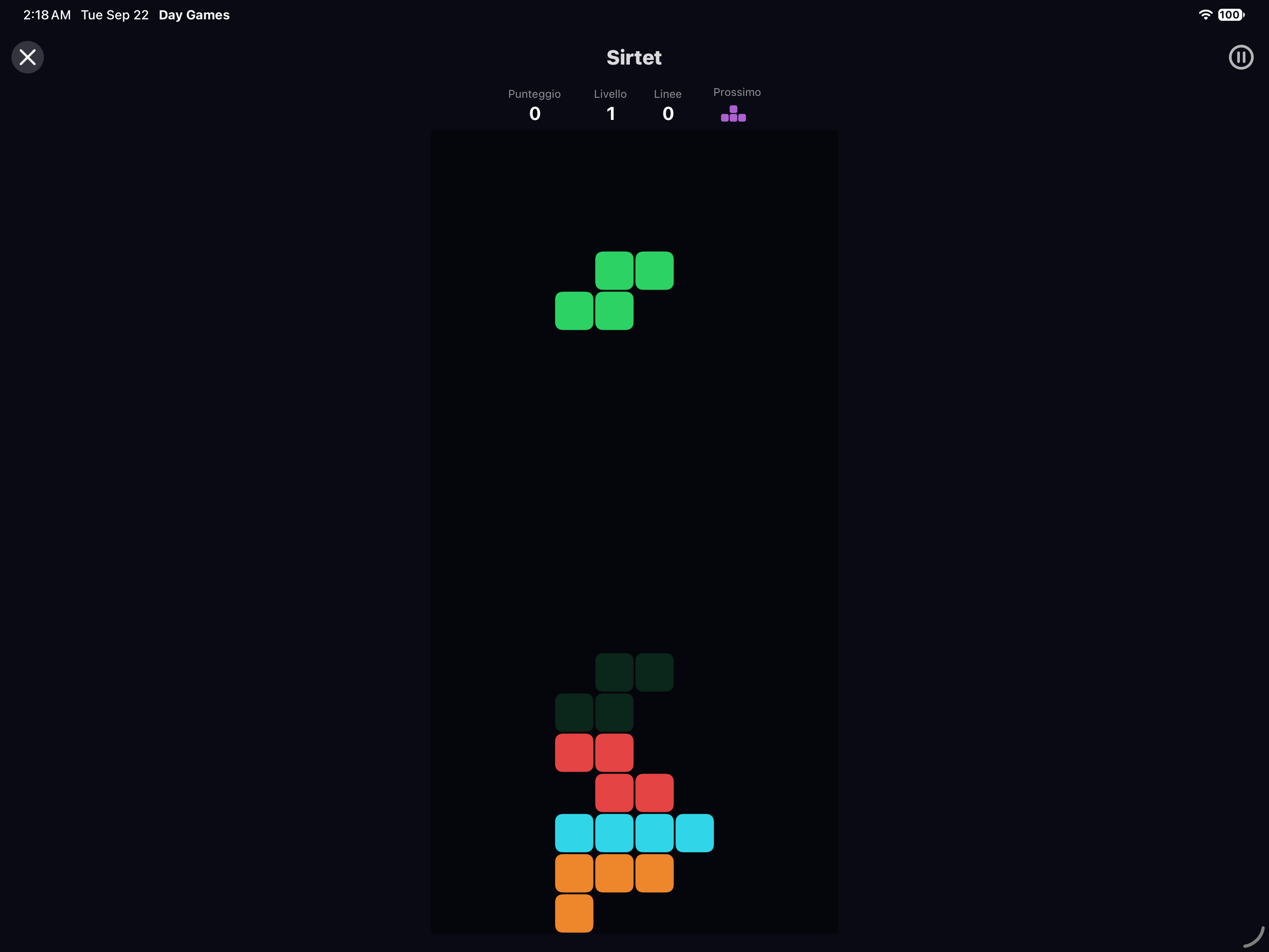 Sirtet — iOS (UIKit) · iPad