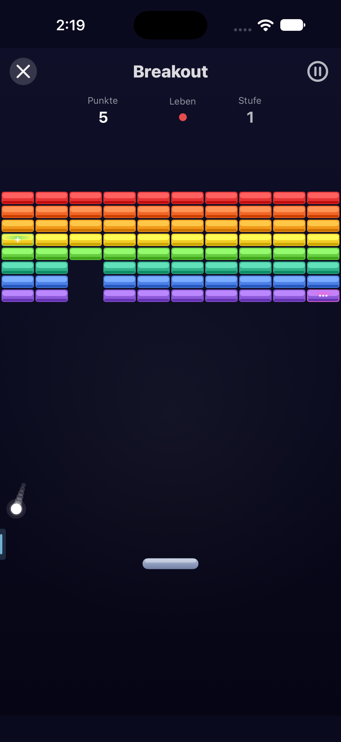 Breakout — iOS (UIKit) · iPhone