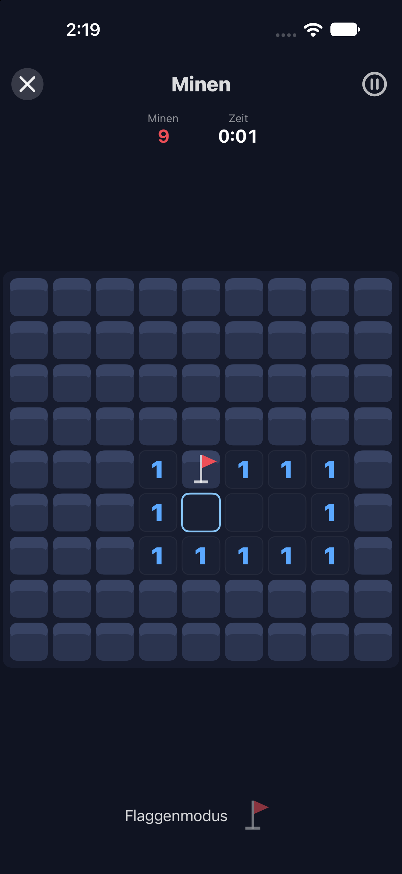 Minen — iOS (UIKit) · iPhone