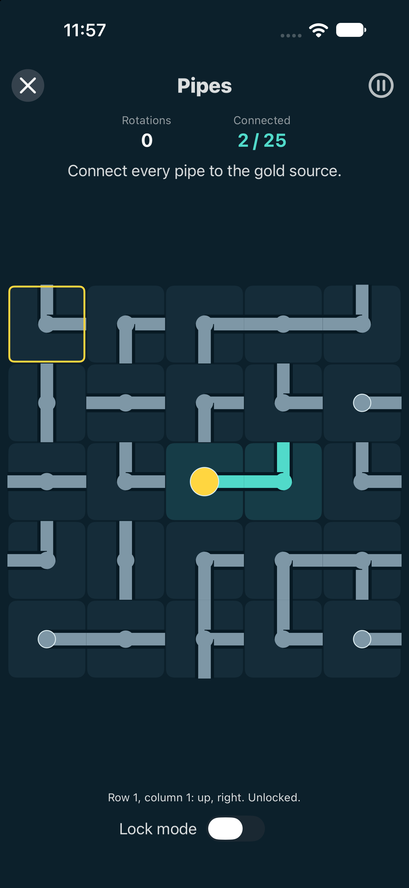 Pipes Opening, iOS UIKit
