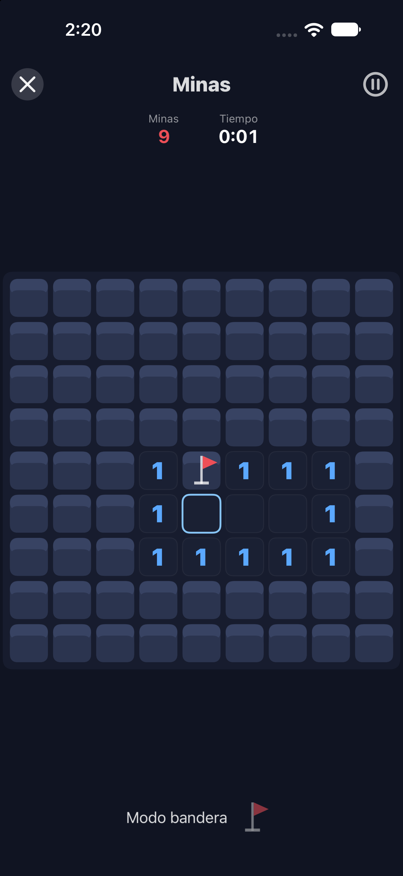 Minas — iOS (UIKit) · iPhone