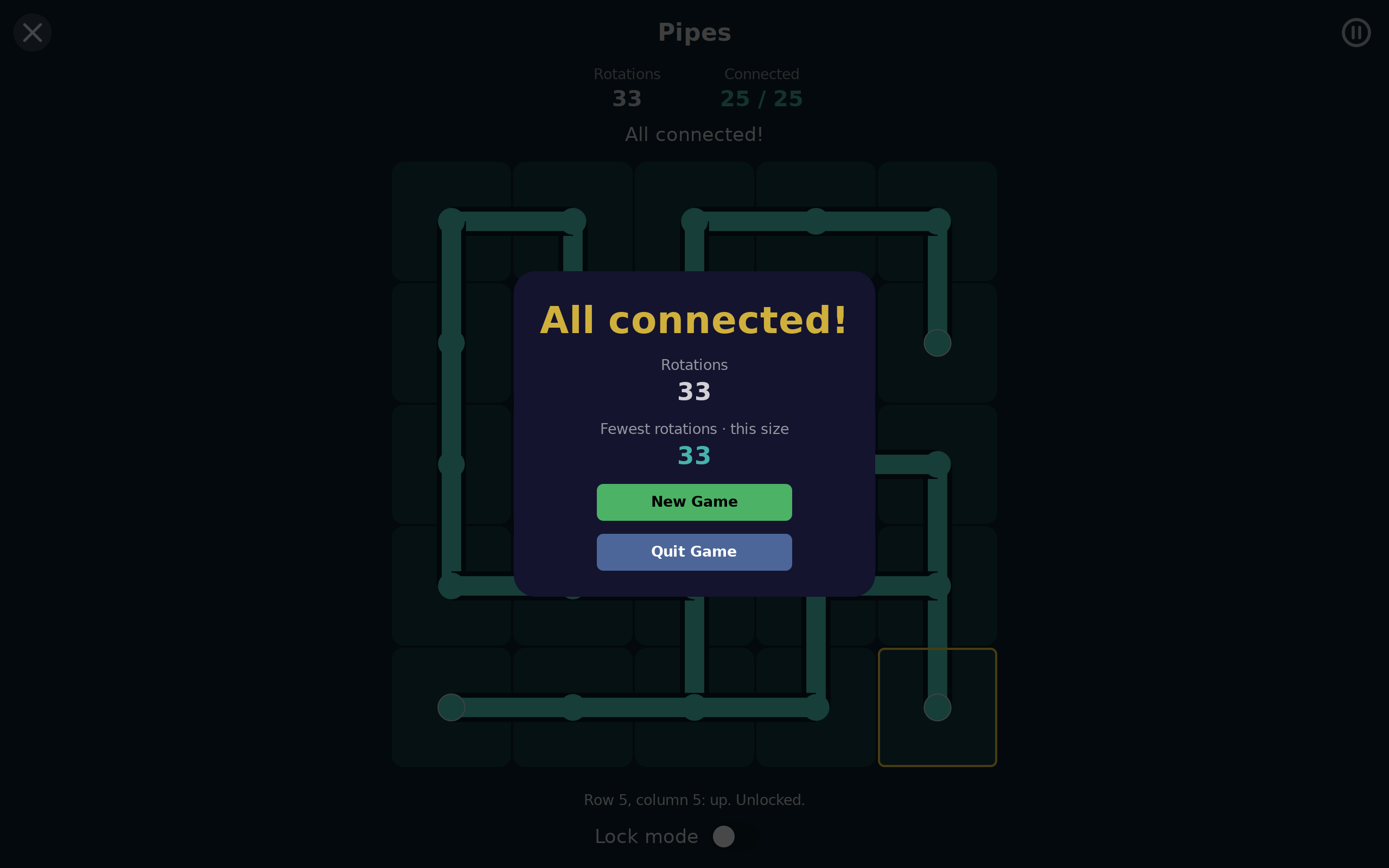 Pipes Complete, Linux GTK 4