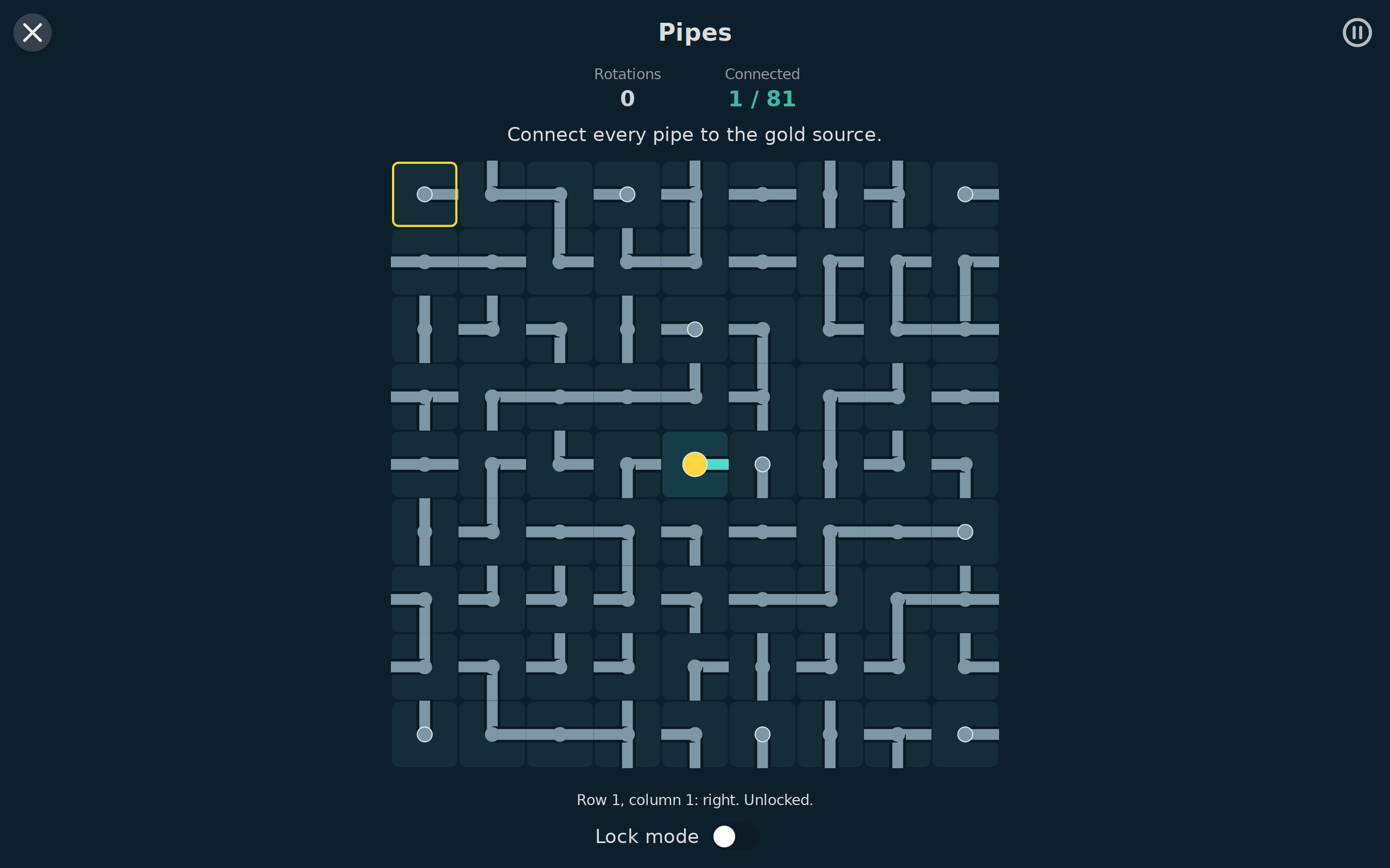 Pipes Large, Linux GTK 4