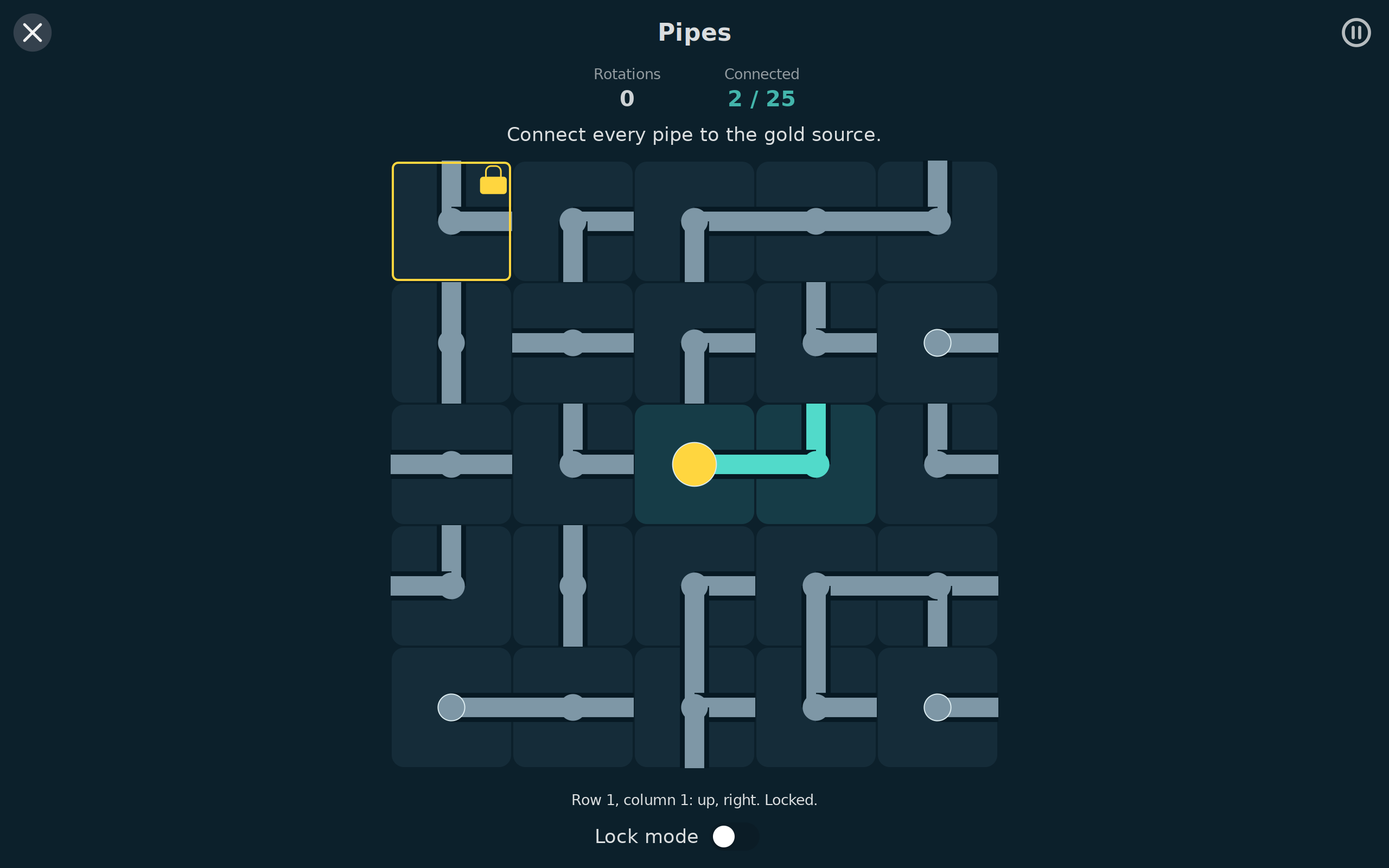 Pipes Locked, Linux GTK 4