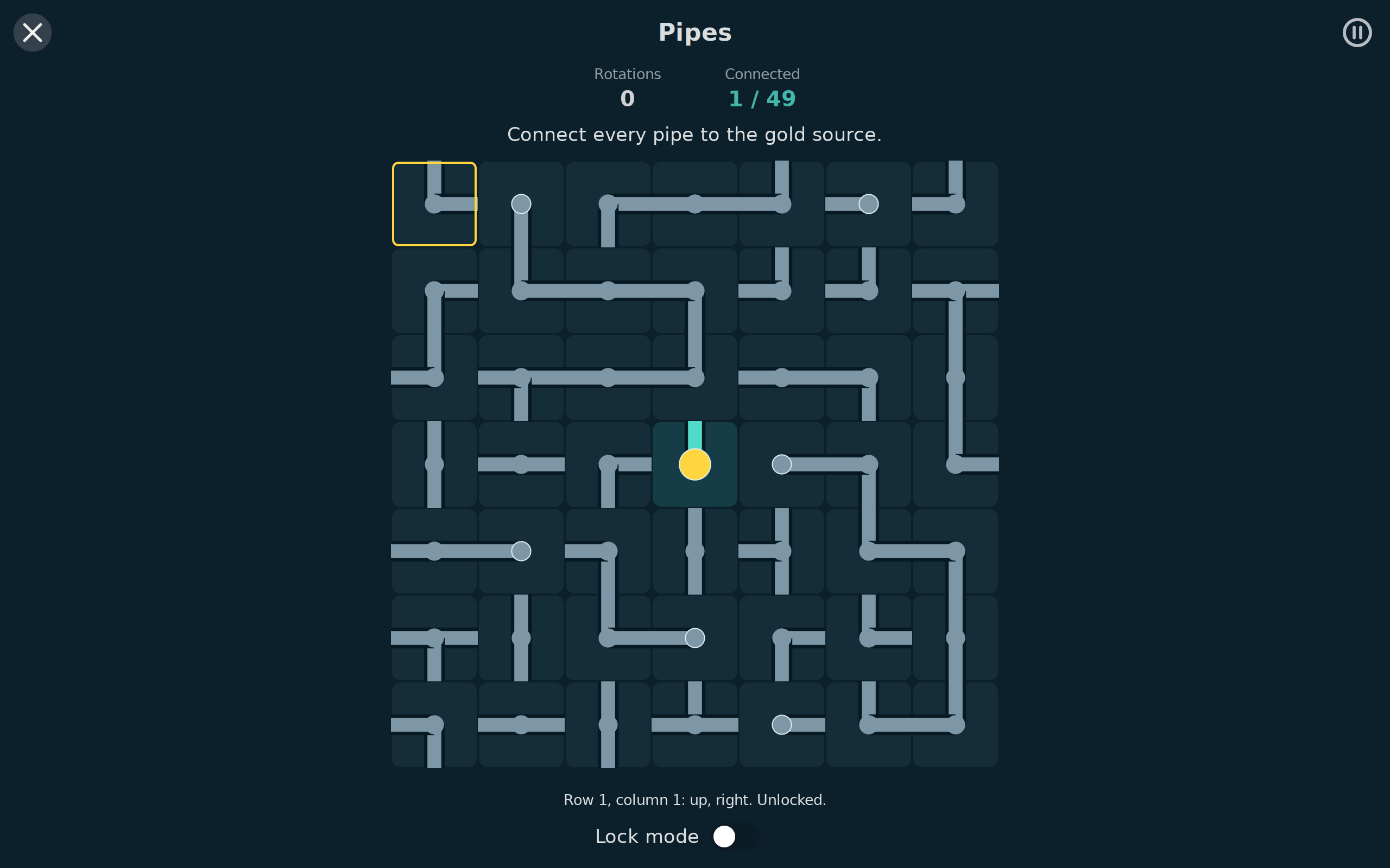 Pipes Medium, Linux GTK 4
