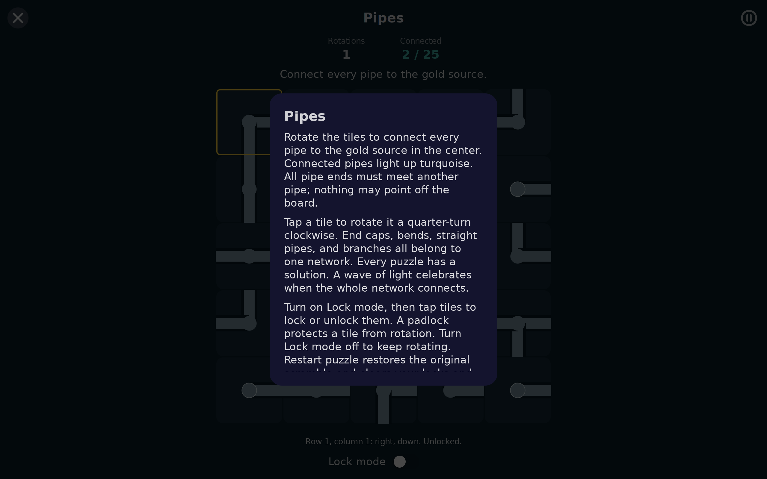 Pipes Rules, Linux GTK 4