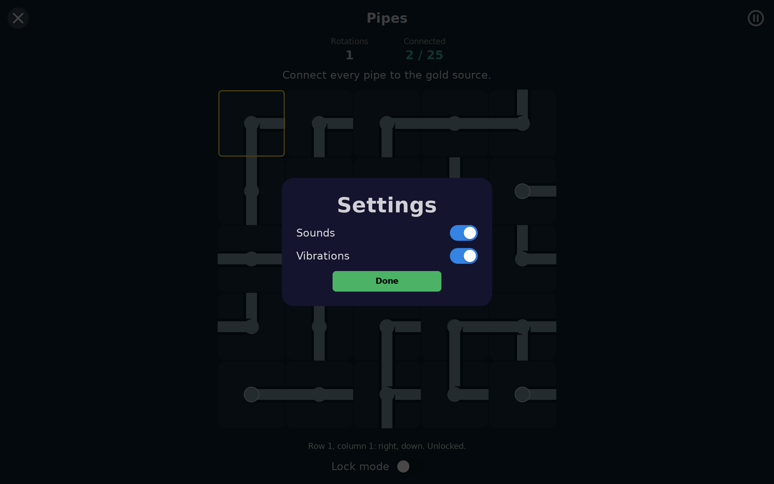 Pipes Settings, Linux GTK 4