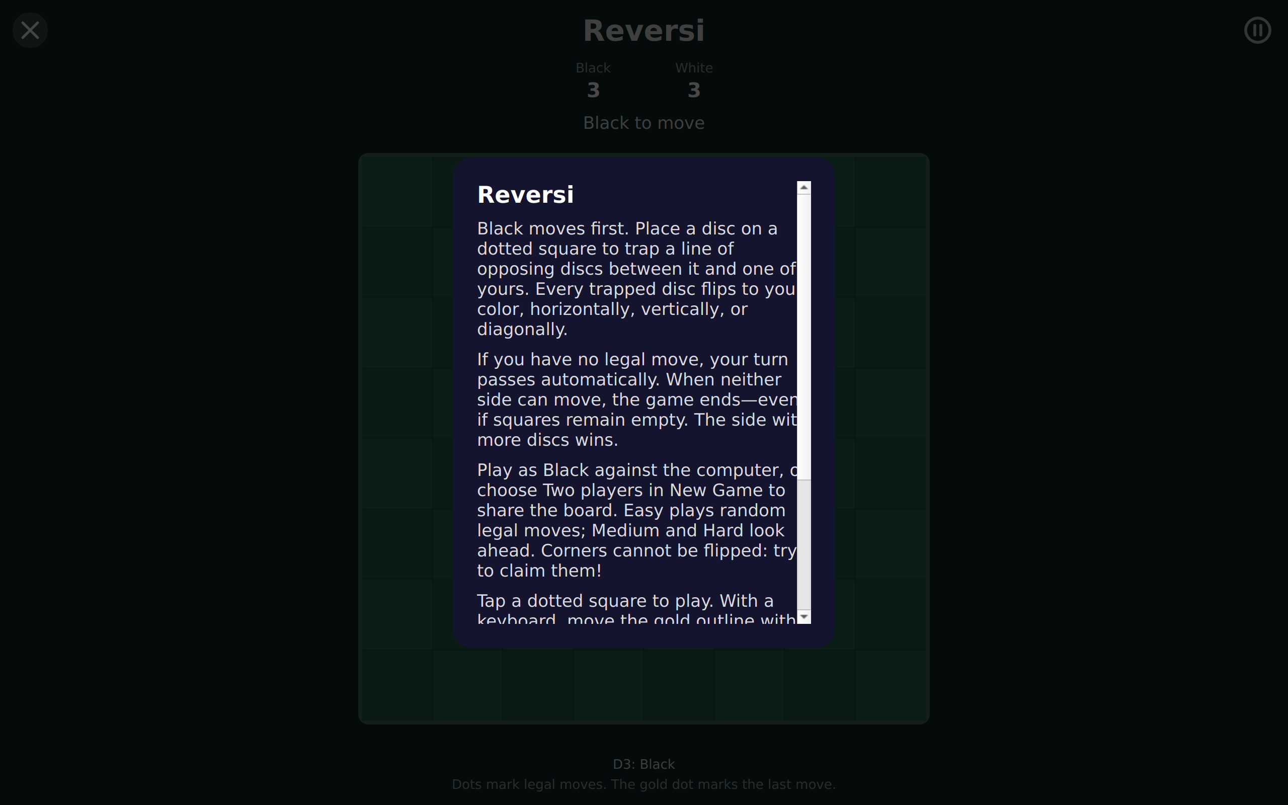 Reversi Rules, Linux Qt 6