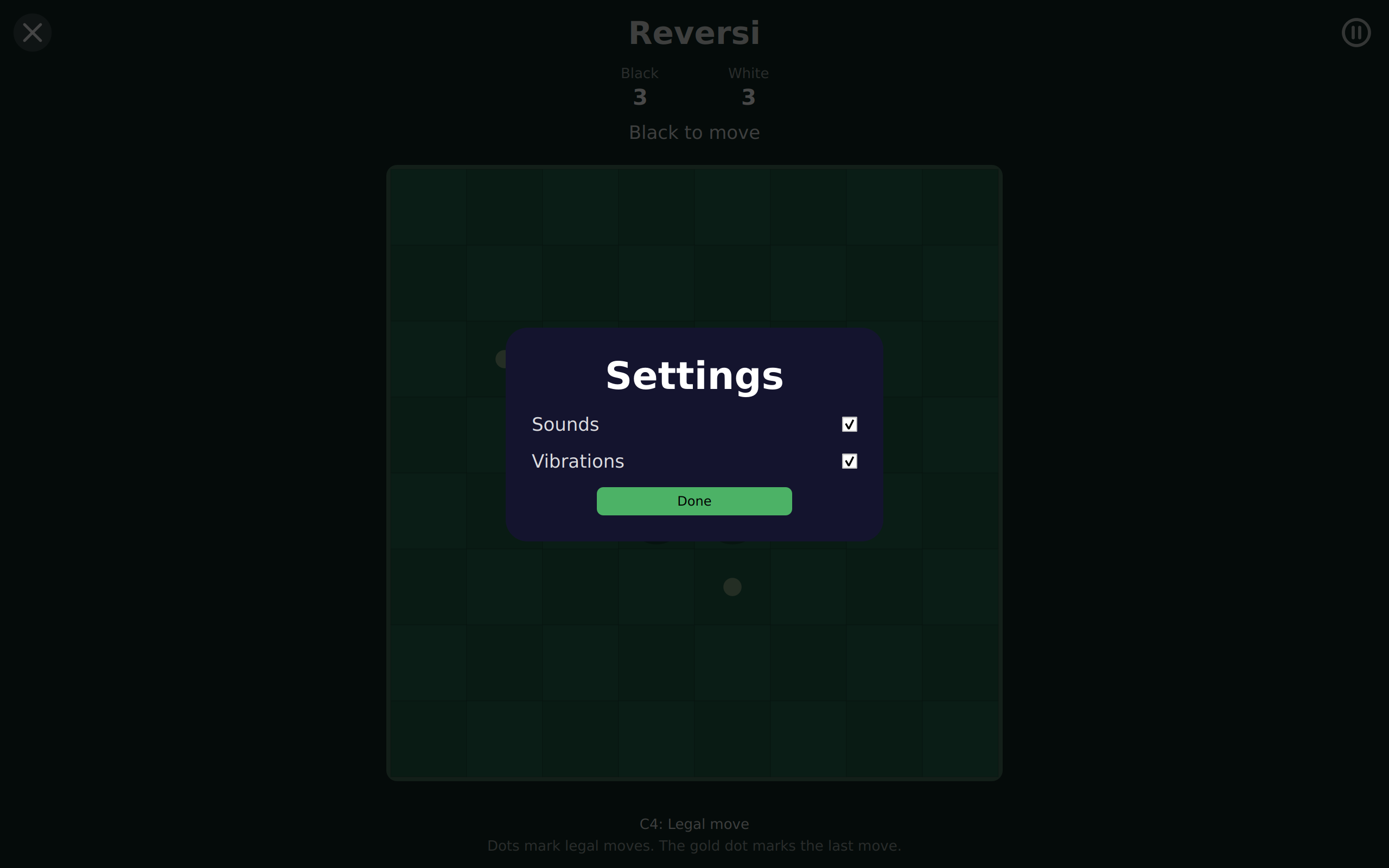 Reversi Settings, Linux Qt 6
