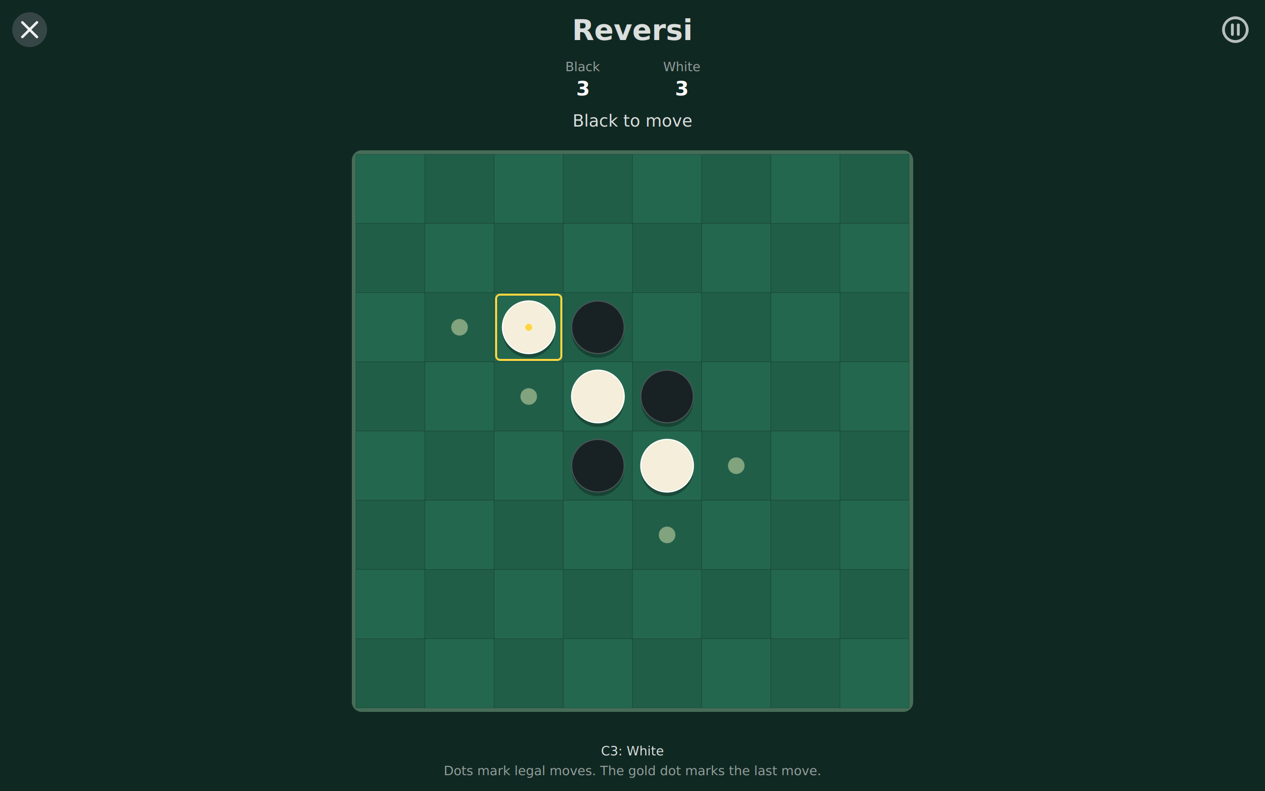 Reversi Two Players, Linux Qt 6