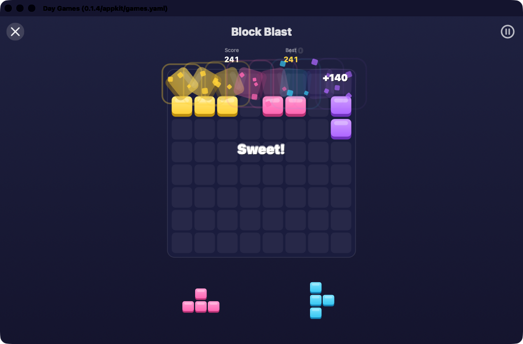 Block Blast, macOS AppKit