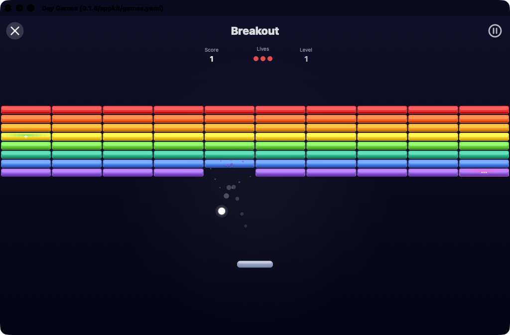 Breakout, macOS AppKit