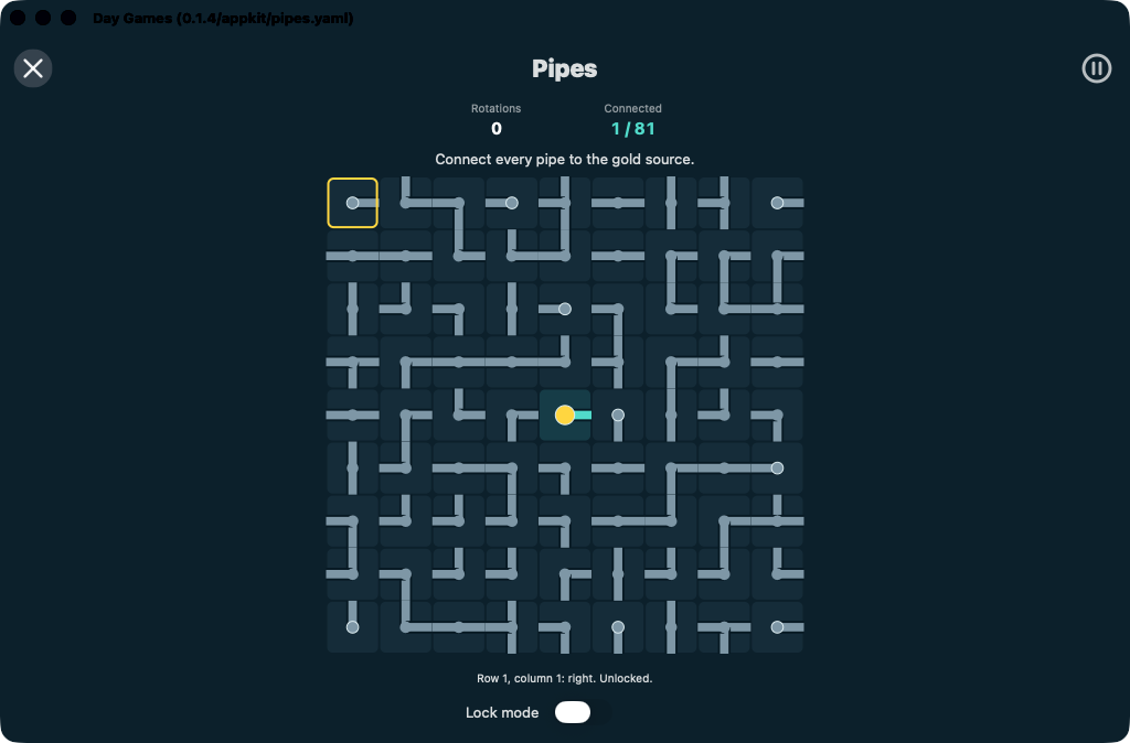 Pipes Large, macOS AppKit