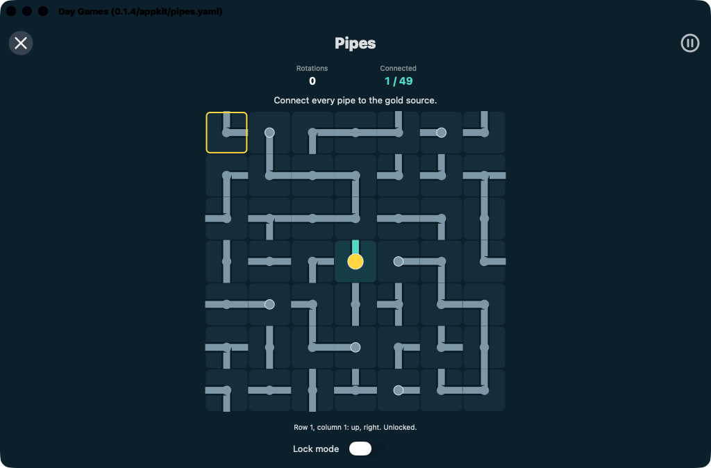 Pipes Medium, macOS AppKit
