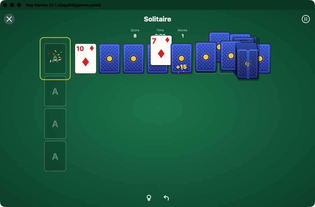 Solitaire Flight, macOS AppKit