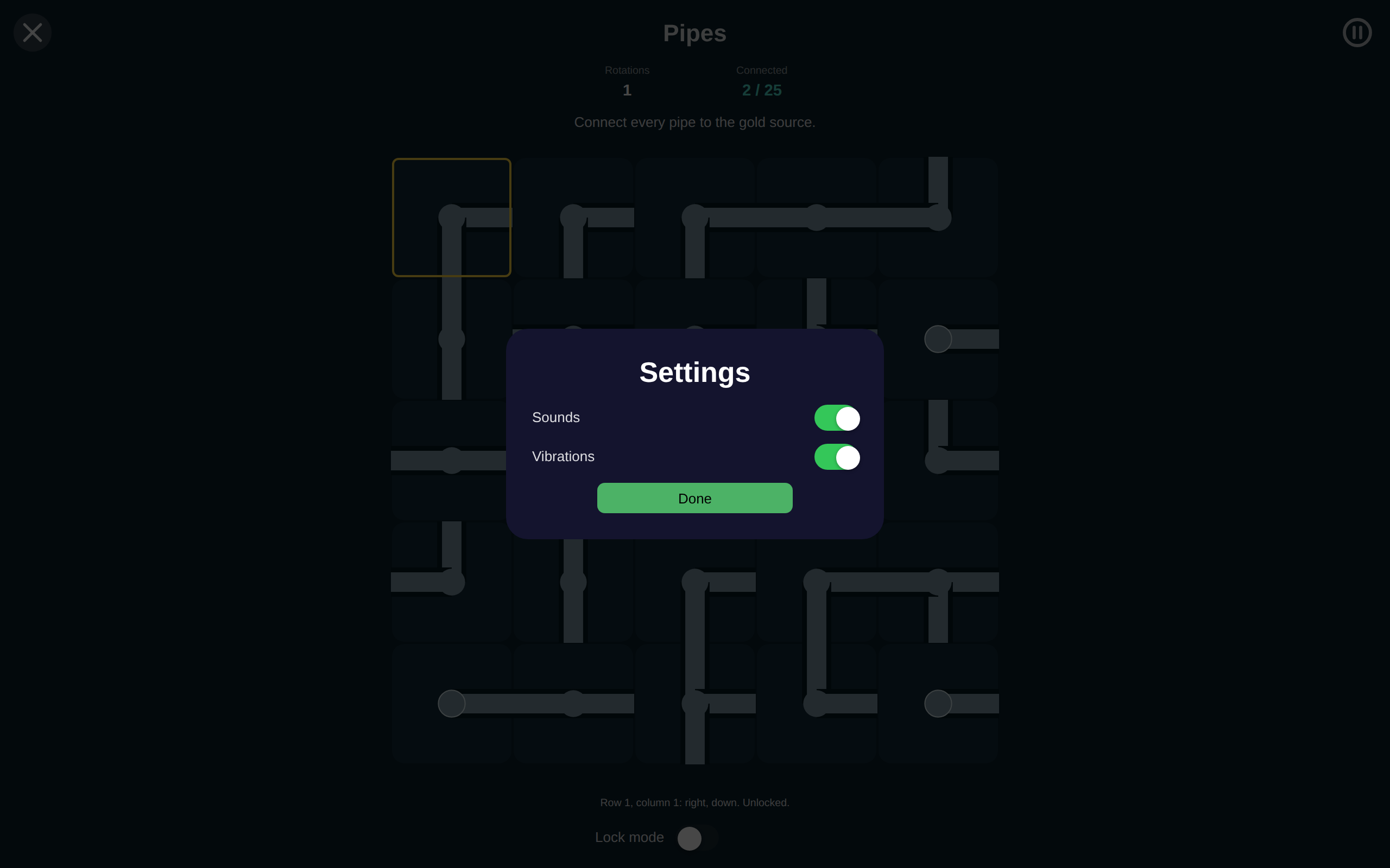 Pipes Settings, Web Web DOM