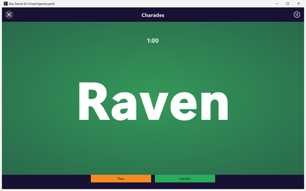 Charades Card, Windows XAML
