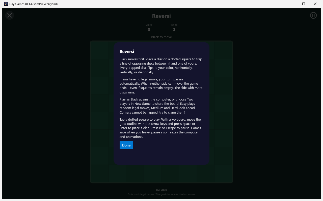 Reversi Rules, Windows XAML