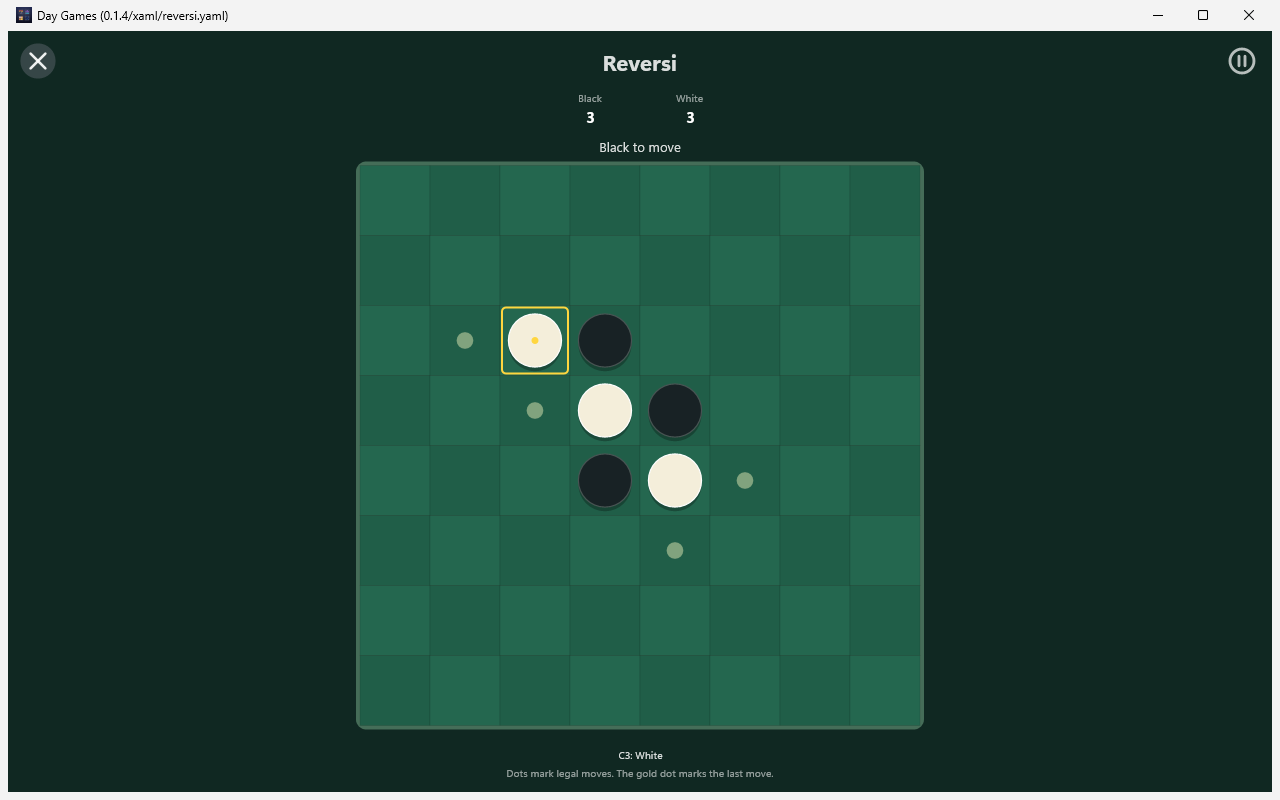 Reversi Two Players, Windows XAML