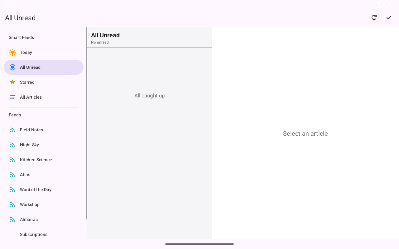 All Read — Android (Material) · Tablet