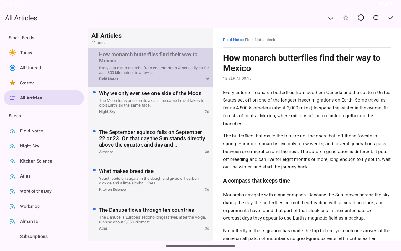 Article — Android (Material) · Tablet