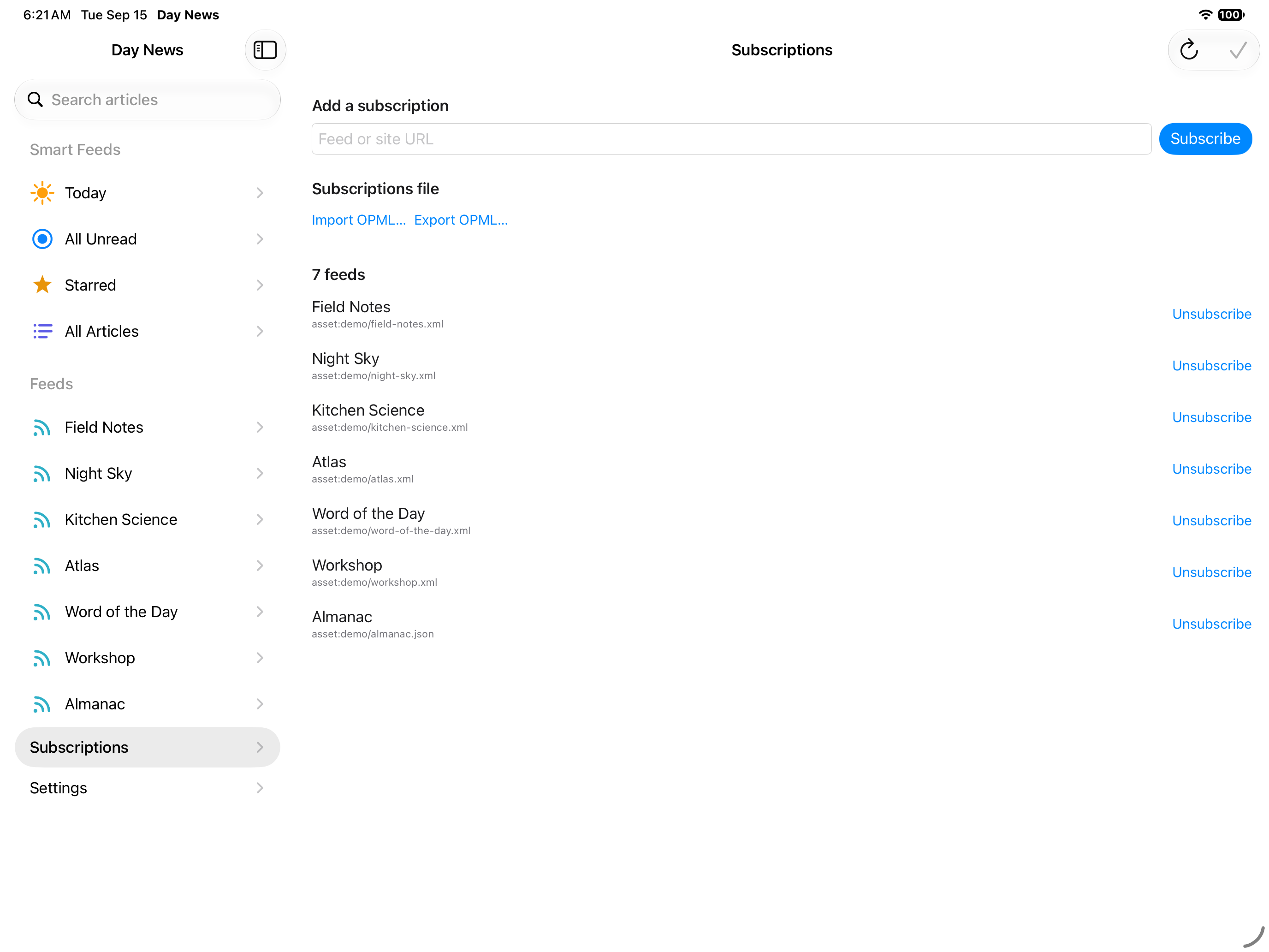 Subscriptions — iOS (UIKit) · iPad