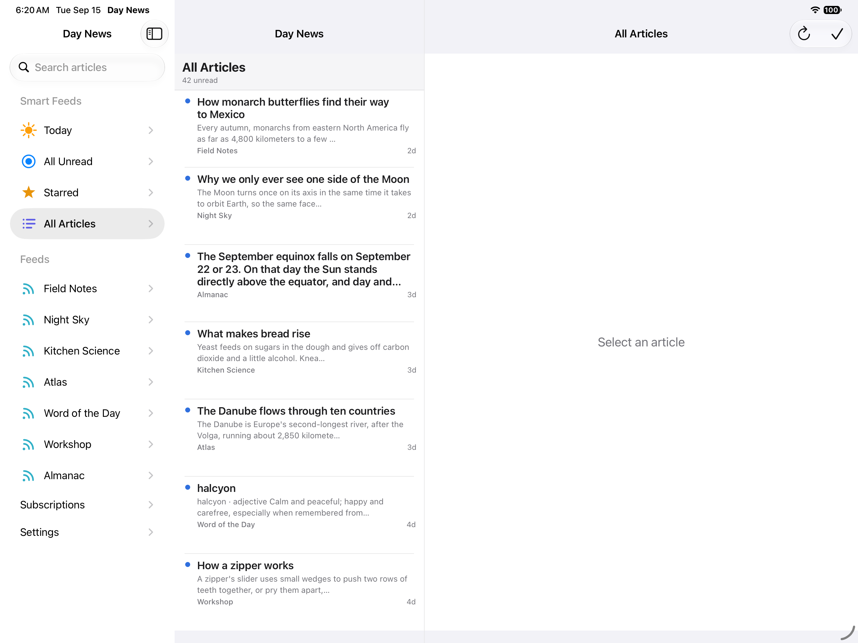 Timeline — iOS (UIKit) · iPad