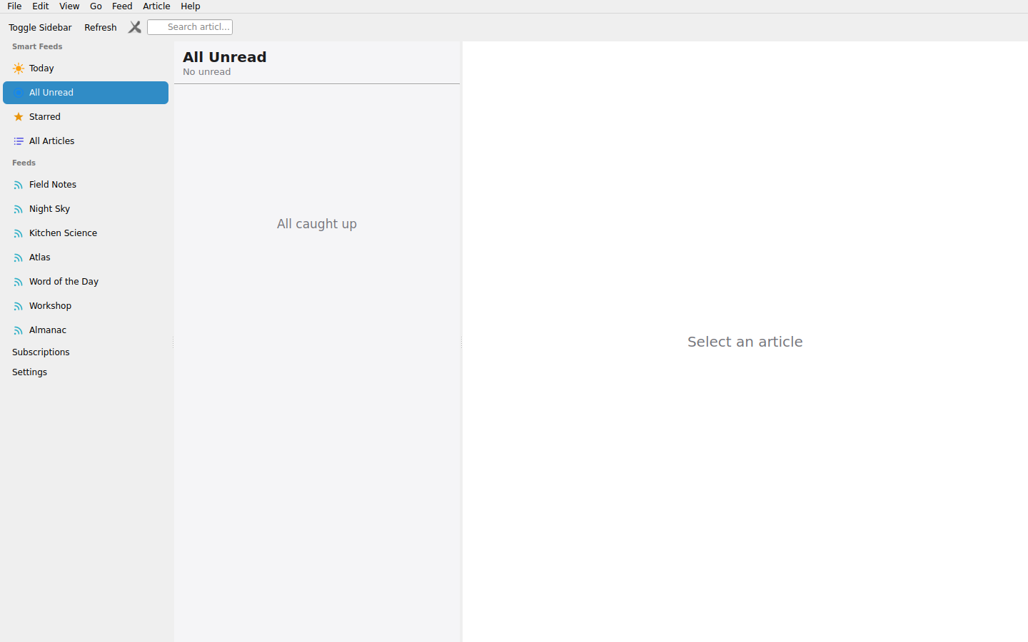 All Read — Linux (Qt 6 / KDE)